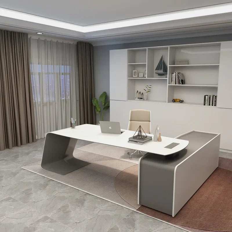 Light Luxury High-end Designer Office Desk Fashionable High-end Modern Simple European Japanese Luxury Office Desk Furniture