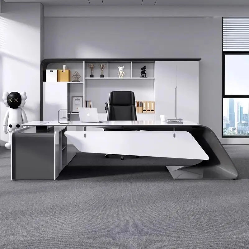 Modern Conference Office Desk Adjustable Makeup Luxury Work Office Desk Cabinets Gaming Unusual Unique Wooden Bureau Furniture