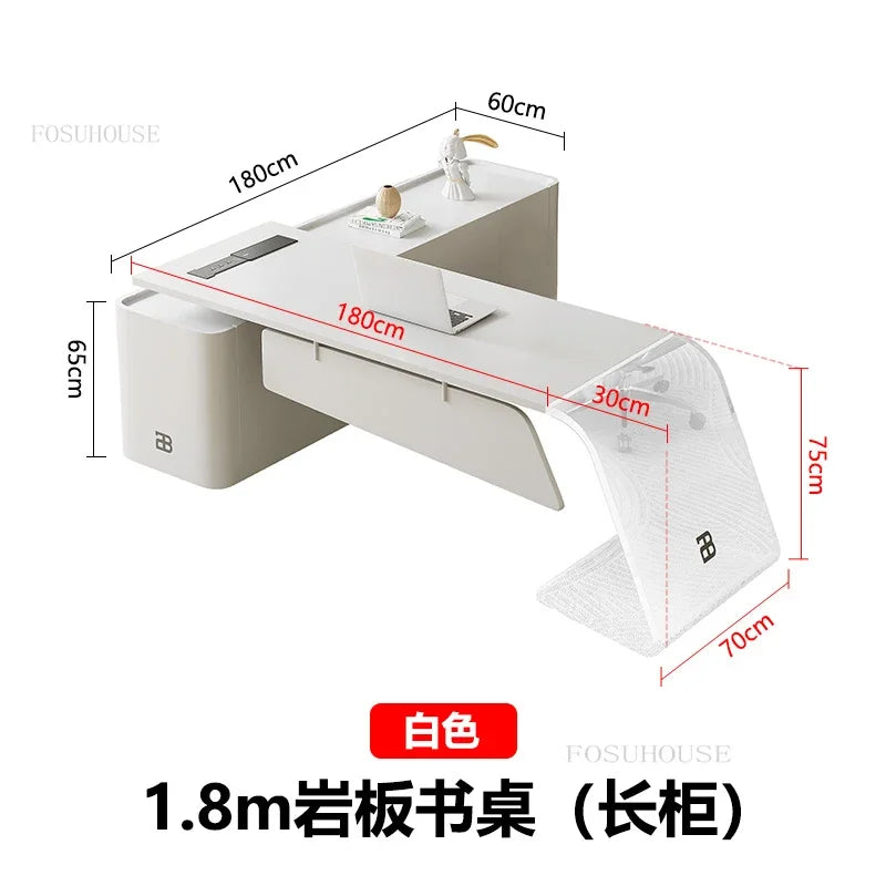 Modern High-end Office Desks Nordic Office Furniture Home Living Room Table Study Computer Desk Designer Light Luxury Boss Desk