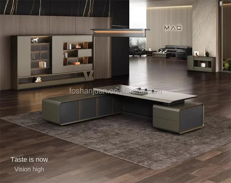 Modern Luxury Office Furniture Manager Ceo Boss Executive Office Desk Computer Table for Personal Office
