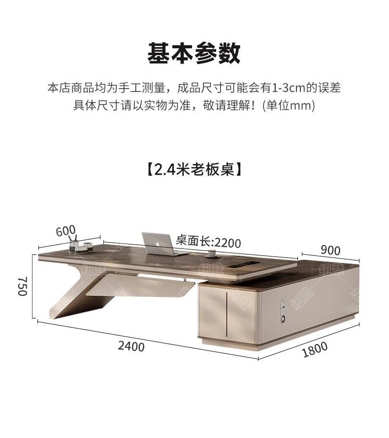 Design European Office Desk Modern Computer Standing Executive Office Desk Minimalist Organizers Scrivania Commercial Furniture