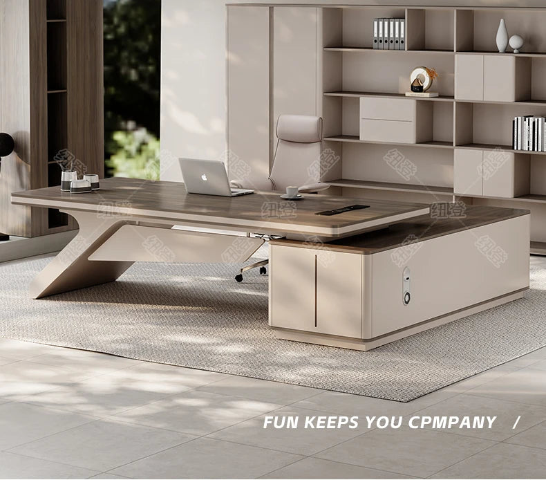 Design European Office Desk Modern Computer Standing Executive Office Desk Minimalist Organizers Scrivania Commercial Furniture