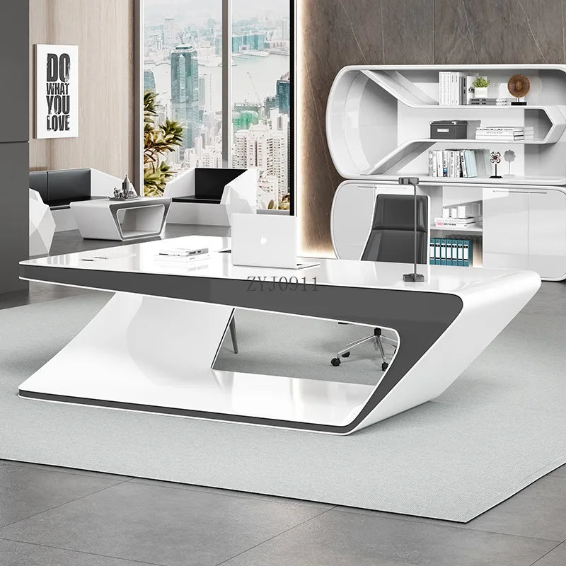 Painting technology boss desk and chair combination desk office simple modern manager desk