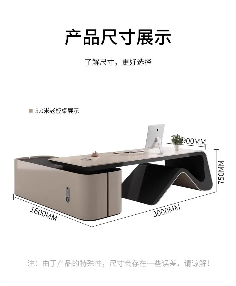 L Shaped Office Desk Sets Boss Modern Light Luxury Cabinet Chairs Computer Designerescritorios Gaming Study Table Furniture