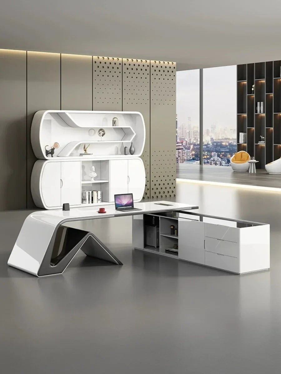 Technology Paint Office Desk Boss Manager's Office Desk Light Luxury Creative Administrative Office Desk