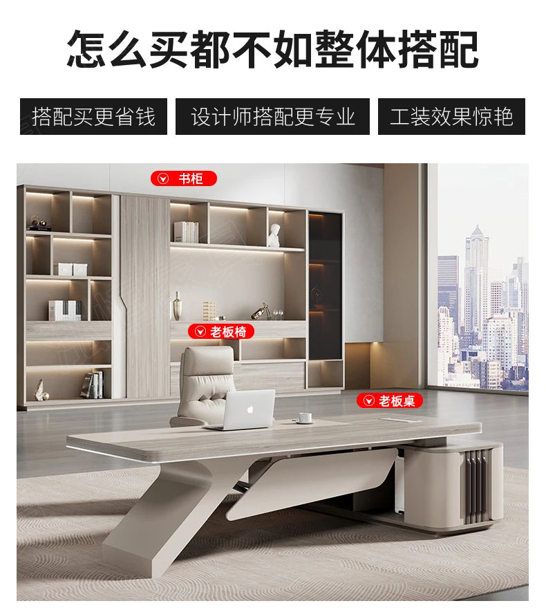 Unusual Executive Office Desk Creativity Drawers European Boss Computer Desks High End Designer Escritorio Oficina Furniture