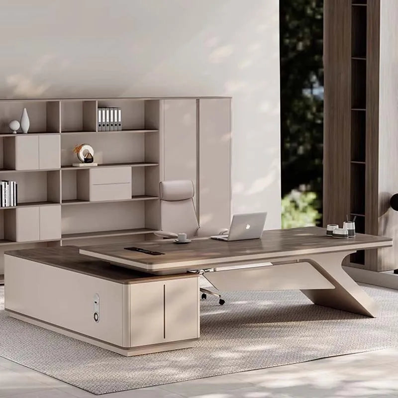 Design European Office Desk Modern Computer Standing Executive Office Desk Minimalist Organizers Scrivania Commercial Furniture
