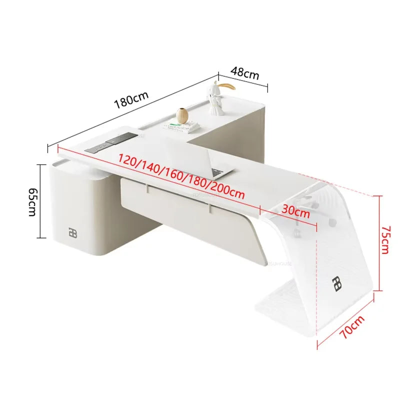 Modern High-end Office Desks Nordic Office Furniture Home Living Room Table Study Computer Desk Designer Light Luxury Boss Desk