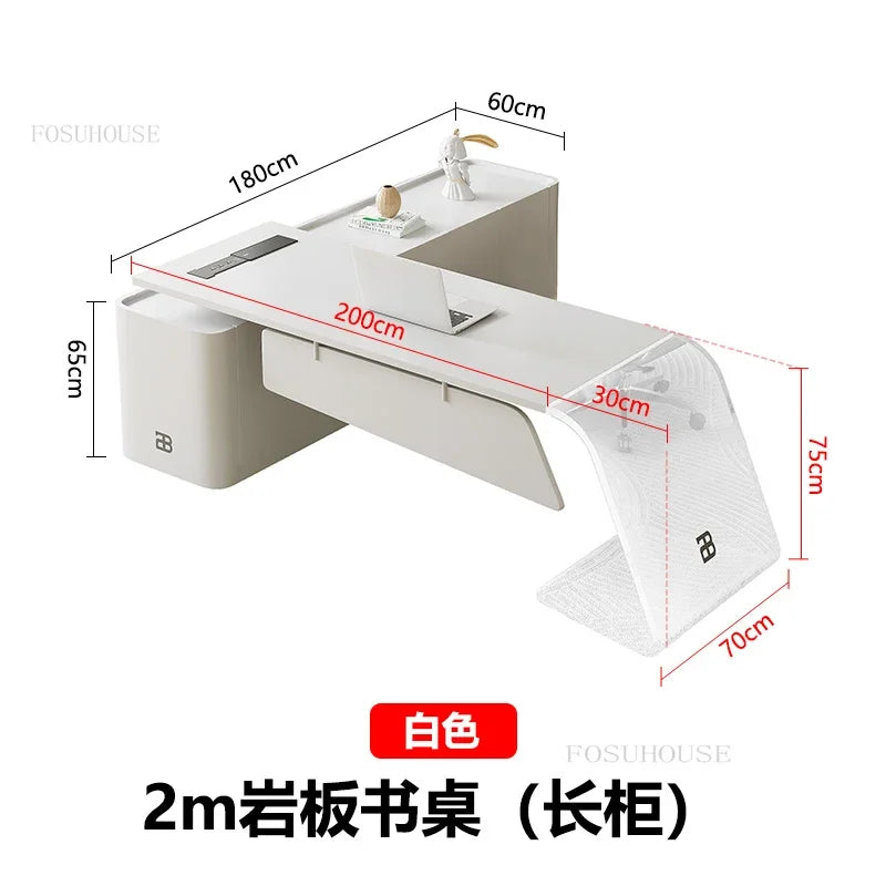 Modern High-end Office Desks Nordic Office Furniture Home Living Room Table Study Computer Desk Designer Light Luxury Boss Desk