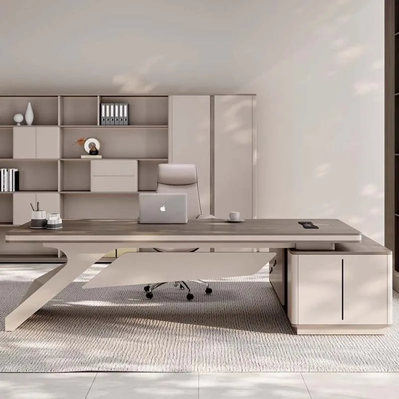 Design European Office Desk Modern Computer Standing Executive Office Desk Minimalist Organizers Scrivania Commercial Furniture
