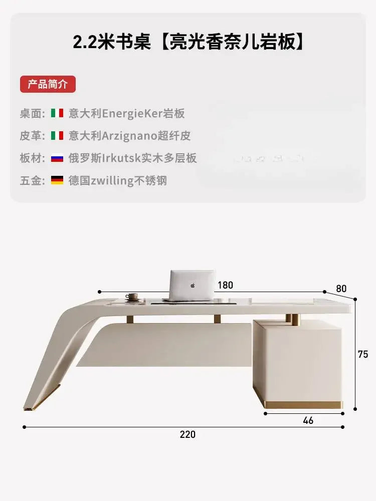 Designer Storage Office Desk Writing Asthetic Drawers Organizer Computer Desks Gaming White Mesa Para Computador Furniture