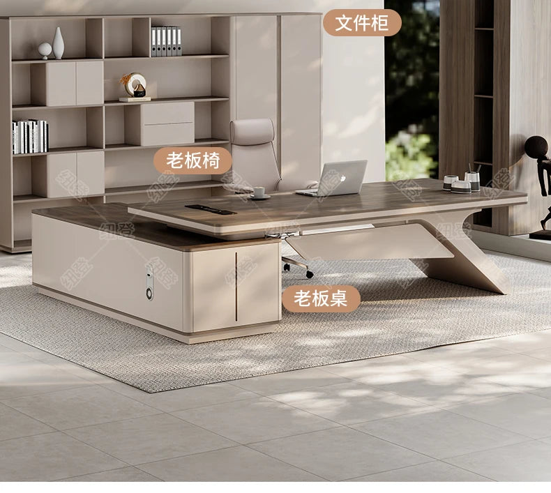 Design European Office Desk Modern Computer Standing Executive Office Desk Minimalist Organizers Scrivania Commercial Furniture