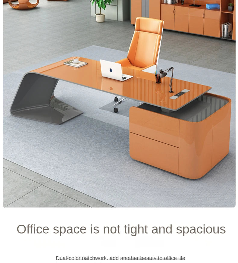 Top Manufacturers Office Furniture Manager Desk Popular Modern Wooden Table CEO Executive Office Desk l Shaped Desk