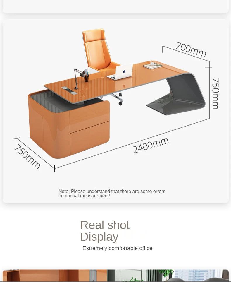 Top Manufacturers Office Furniture Manager Desk Popular Modern Wooden Table CEO Executive Office Desk l Shaped Desk