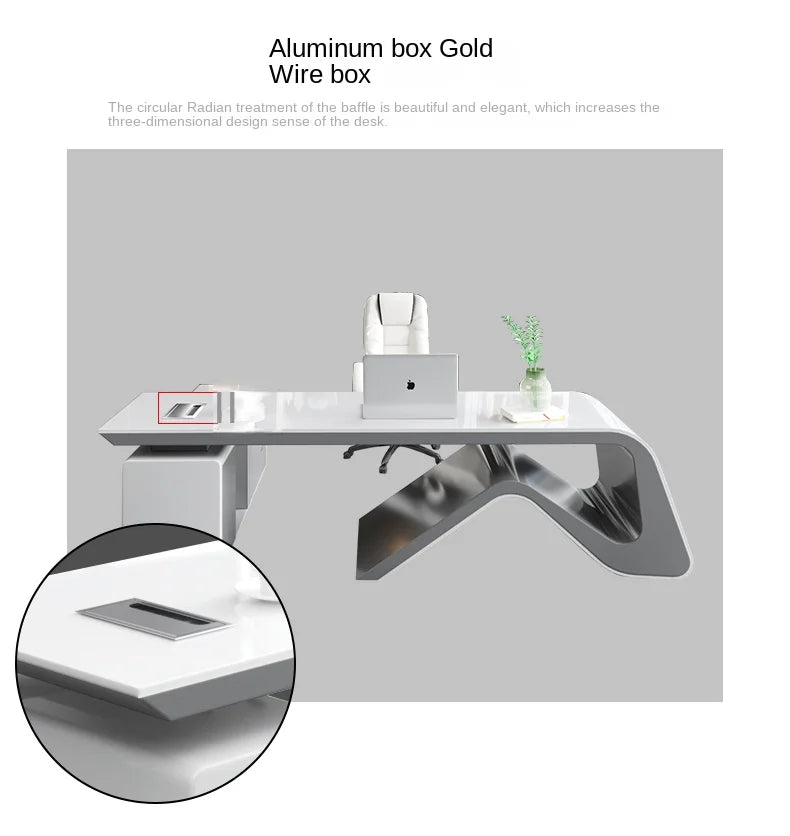 LBZ16 Modern Design  Boss Executive Office Desk With Storage Cabinet CEO Director Manager Executive Desk Office Furniture