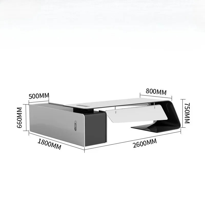 Long Luxury A Desk Design Modern Stationery Furniture Offices Multifunctional Display Minimalist Storage Trendy Mesas Escritorio