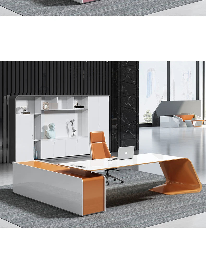 Light Luxury High-end Designer Office Desk Fashionable High-end Modern Simple European Japanese Luxury Office Desk Furniture