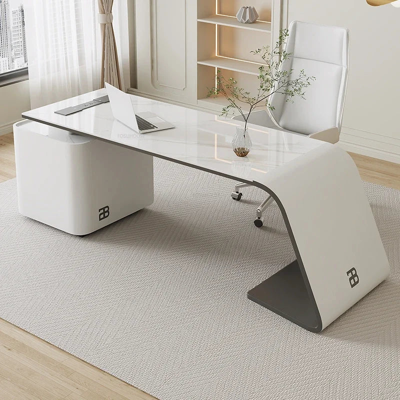 Modern High-end Office Desks Nordic Office Furniture Home Living Room Table Study Computer Desk Designer Light Luxury Boss Desk