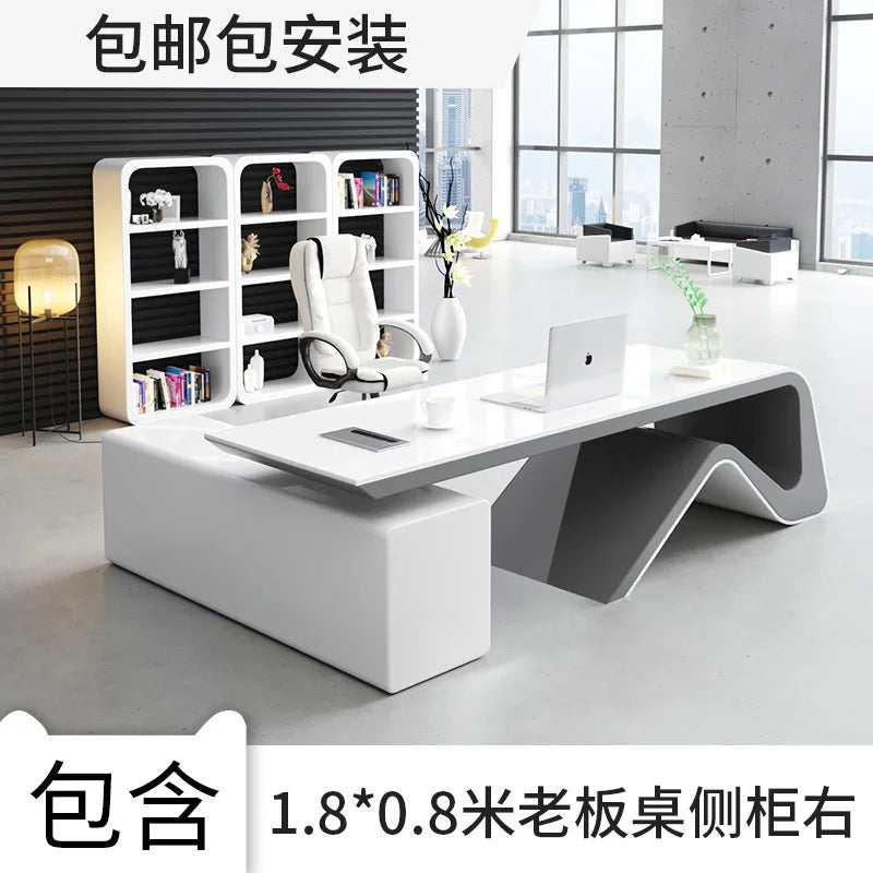 Office Table and Chair Set Traditional Office Ceo Table Design Boss Table Executive Modern Wood Case Modem Office Furniture