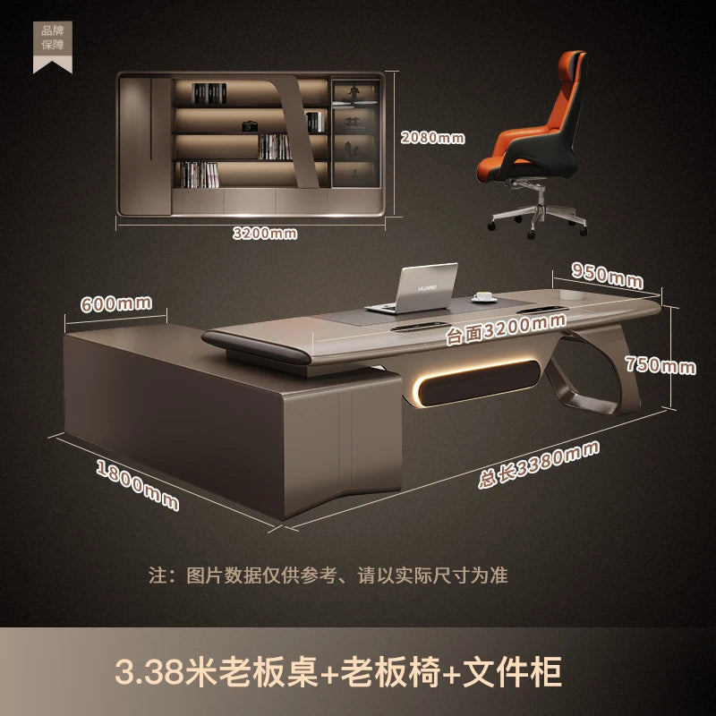Luxury Floor Office Desk In Stock Secretary In Stock Long Office Desk European Work Bookshelf Escritorio Oficina Desk Furniture