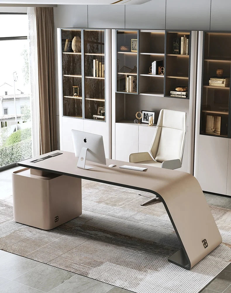 Office Desk Home Escritorio De Oficina Furniture Design Strong Mobilier De Bureau Home Executive Boss Luxury Office Desk GREY