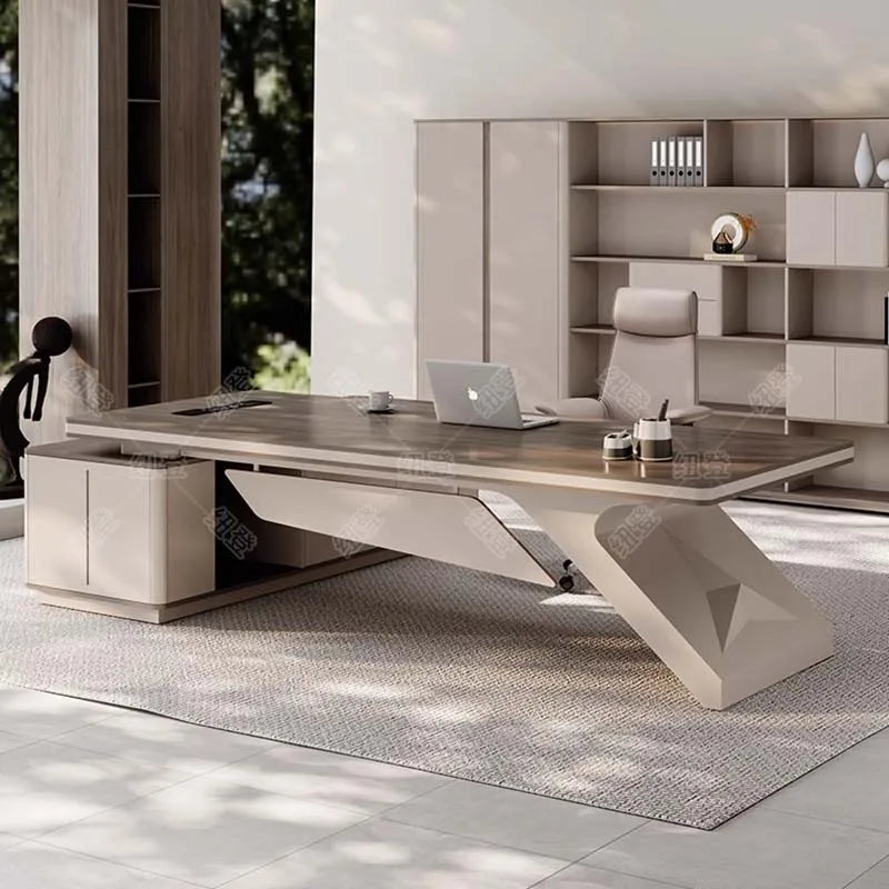Design European Office Desk Modern Computer Standing Executive Office Desk Minimalist Organizers Scrivania Commercial Furniture
