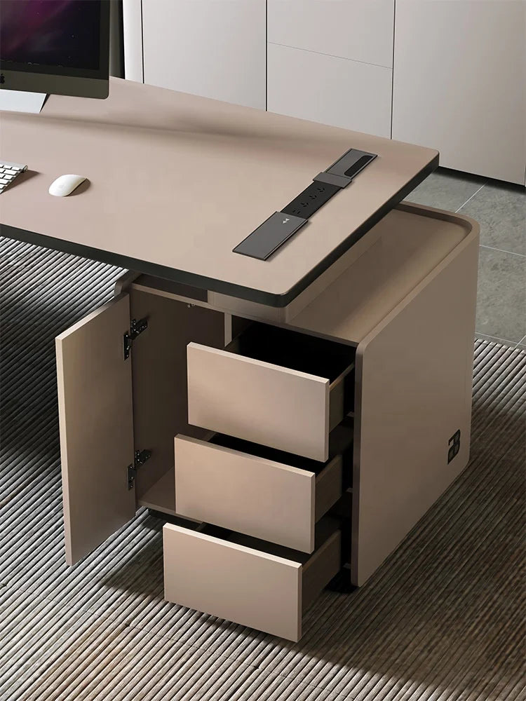 Office Desk Home Escritorio De Oficina Furniture Design Strong Mobilier De Bureau Home Executive Boss Luxury Office Desk GREY