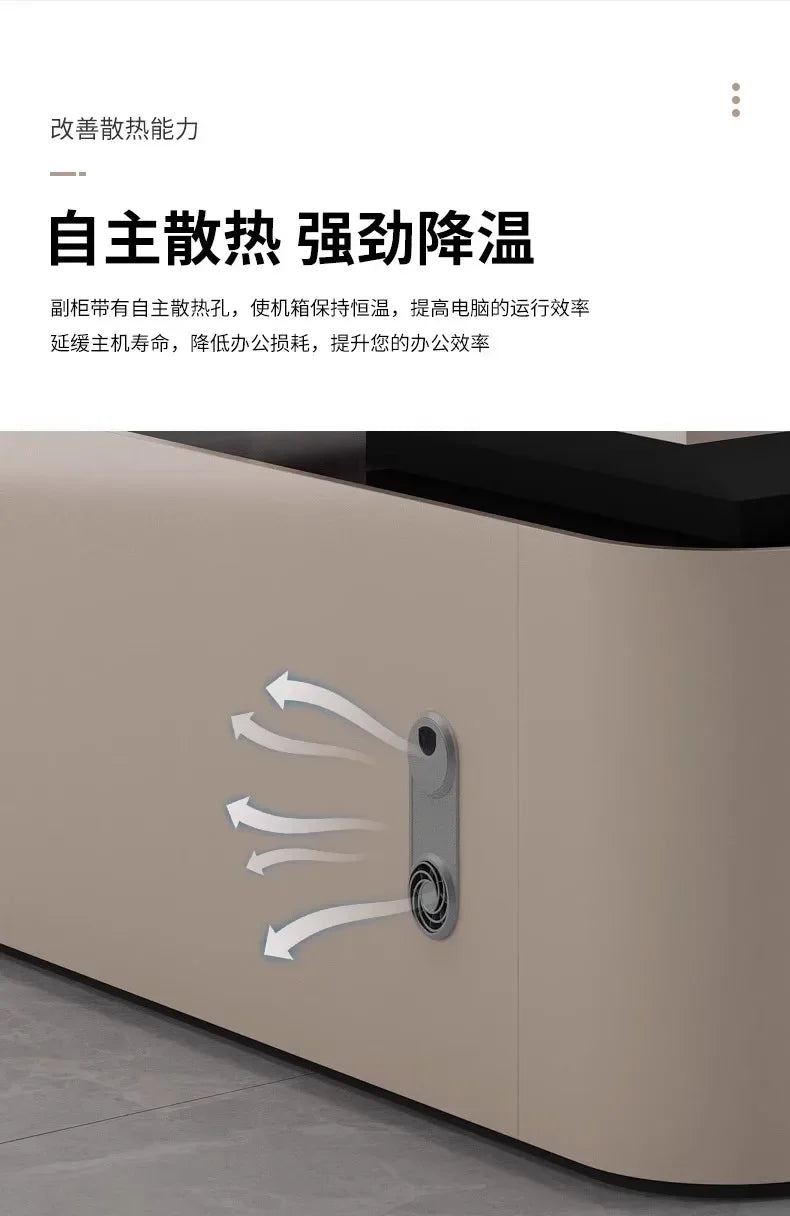 L Shaped Office Desk Sets Boss Modern Light Luxury Cabinet Chairs Computer Designerescritorios Gaming Study Table Furniture