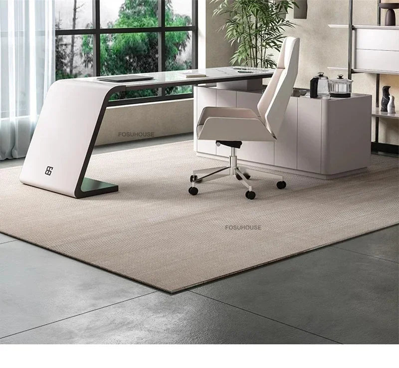 Home Study Table Integrated Italian Rock Board Office Desks Luxury Office Furniture Modern Boss Computer Desk f