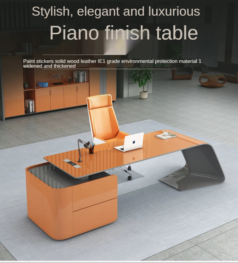 Top Manufacturers Office Furniture Manager Desk Popular Modern Wooden Table CEO Executive Office Desk l Shaped Desk