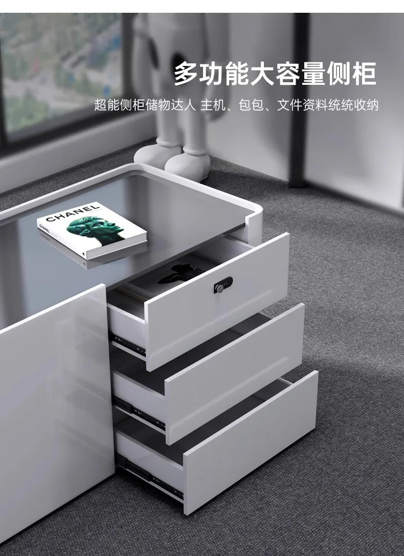 Modern Conference Office Desk Adjustable Makeup Luxury Work Office Desk Cabinets Gaming Unusual Unique Wooden Bureau Furniture