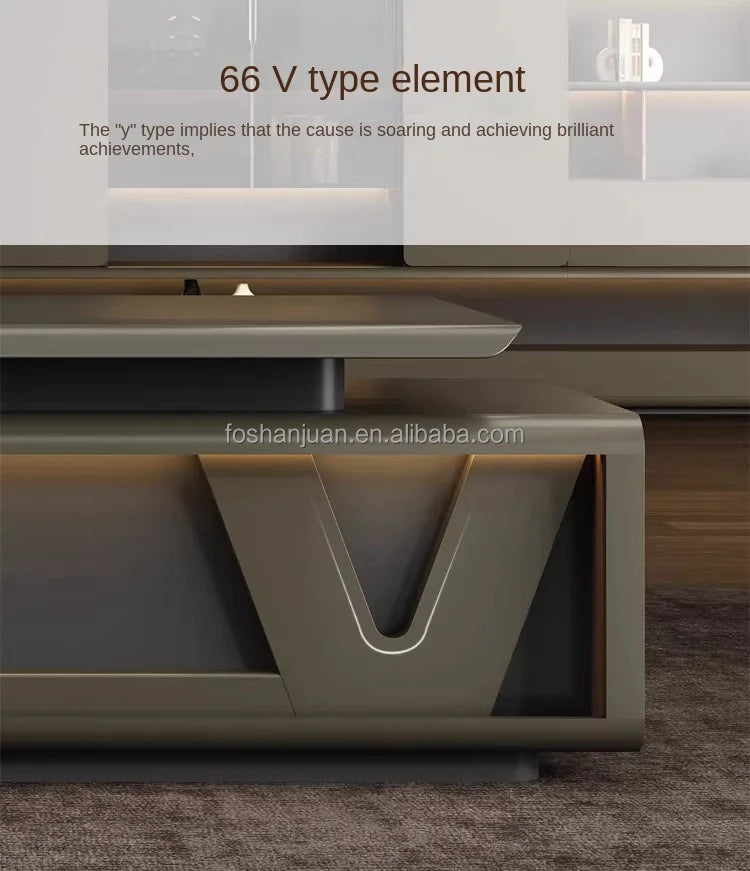 Modern Luxury Office Furniture Manager Ceo Boss Executive Office Desk Computer Table for Personal Office