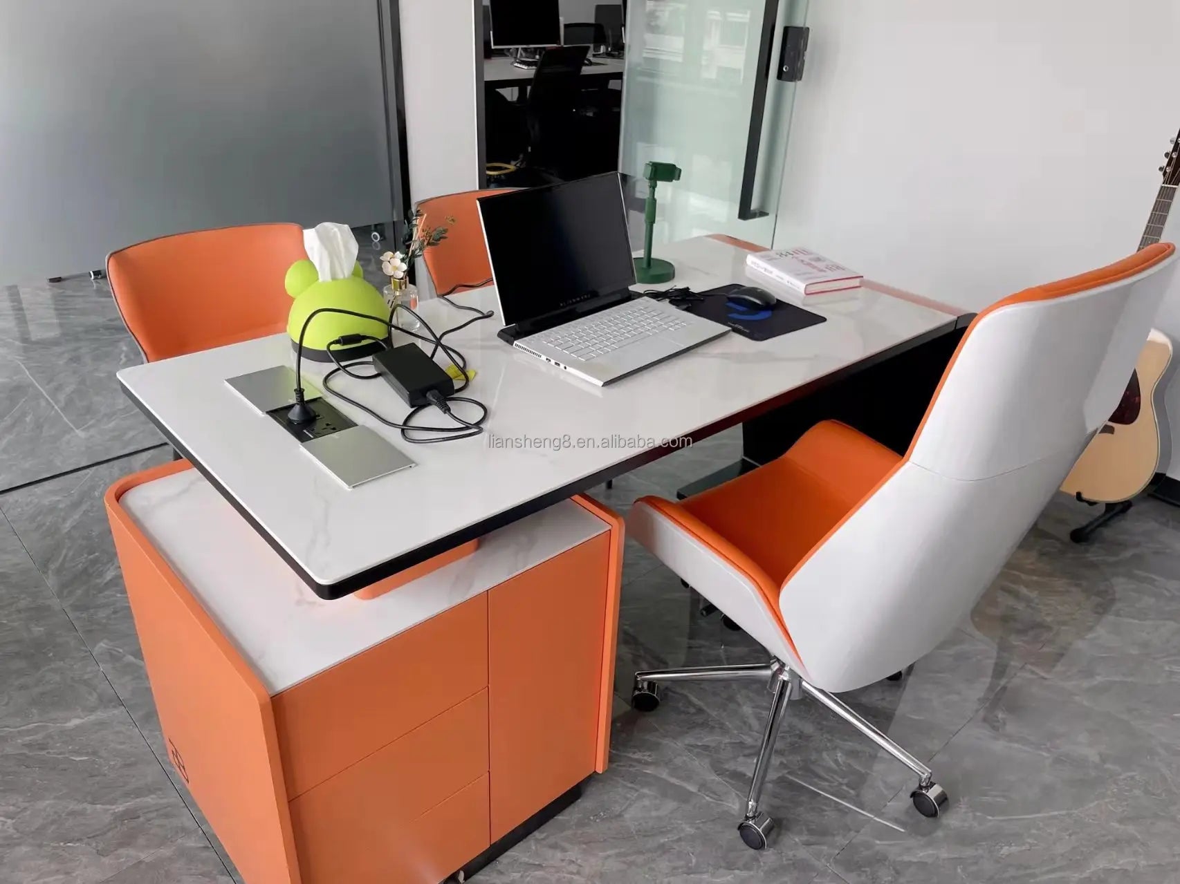 Office Desk Home Escritorio De Oficina Furniture Design Strong Mobilier De Bureau Home Executive Boss Luxury Office Desk GREY