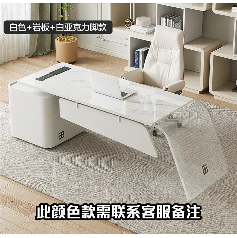 Modern High-end Office Desks Nordic Office Furniture Home Living Room Table Study Computer Desk Designer Light Luxury Boss Desk