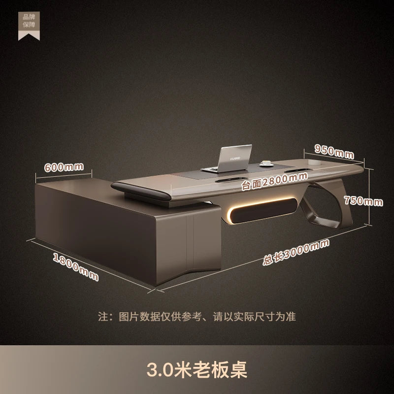 Luxury Floor Office Desk In Stock Secretary In Stock Long Office Desk European Work Bookshelf Escritorio Oficina Desk Furniture