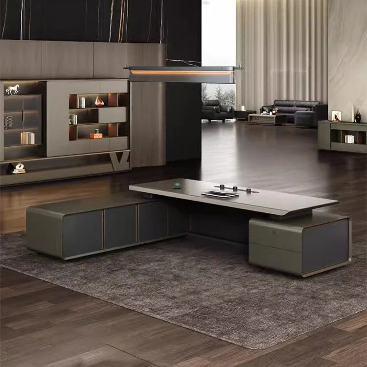 Modern Luxury Office Furniture Manager Ceo Boss Executive Office Desk Computer Table for Personal Office