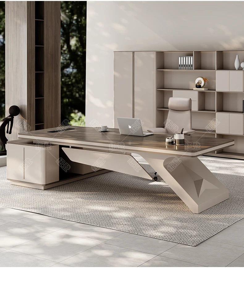 Design European Office Desk Modern Computer Standing Executive Office Desk Minimalist Organizers Scrivania Commercial Furniture