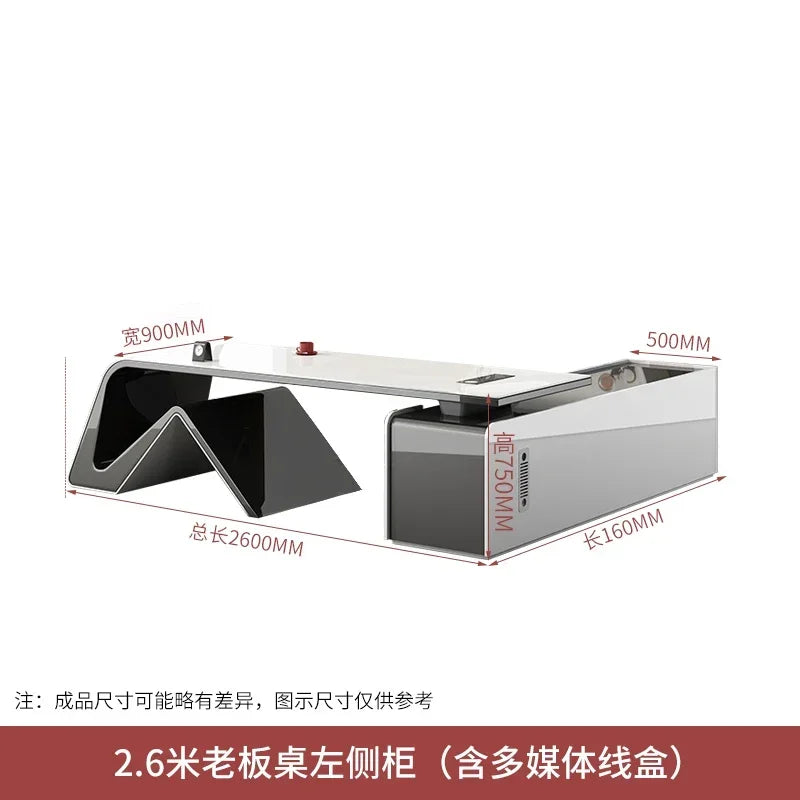 Technology Paint Office Desk Boss Manager's Office Desk Light Luxury Creative Administrative Office Desk