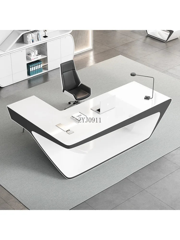 Painting technology boss desk and chair combination desk office simple modern manager desk
