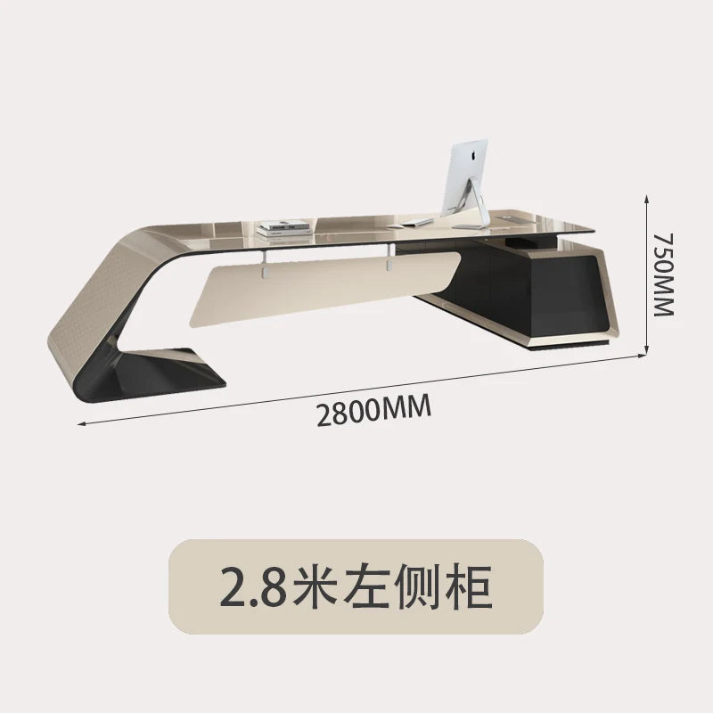 Creativity Organizer Office Desk Minimalist Secretary In Stock European Office Desk Work Light Luxury Escritorio Desk Furniture