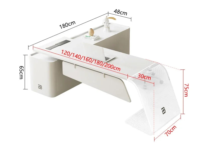 Modern High-end Office Desks Nordic Office Furniture Home Living Room Table Study Computer Desk Designer Light Luxury Boss Desk