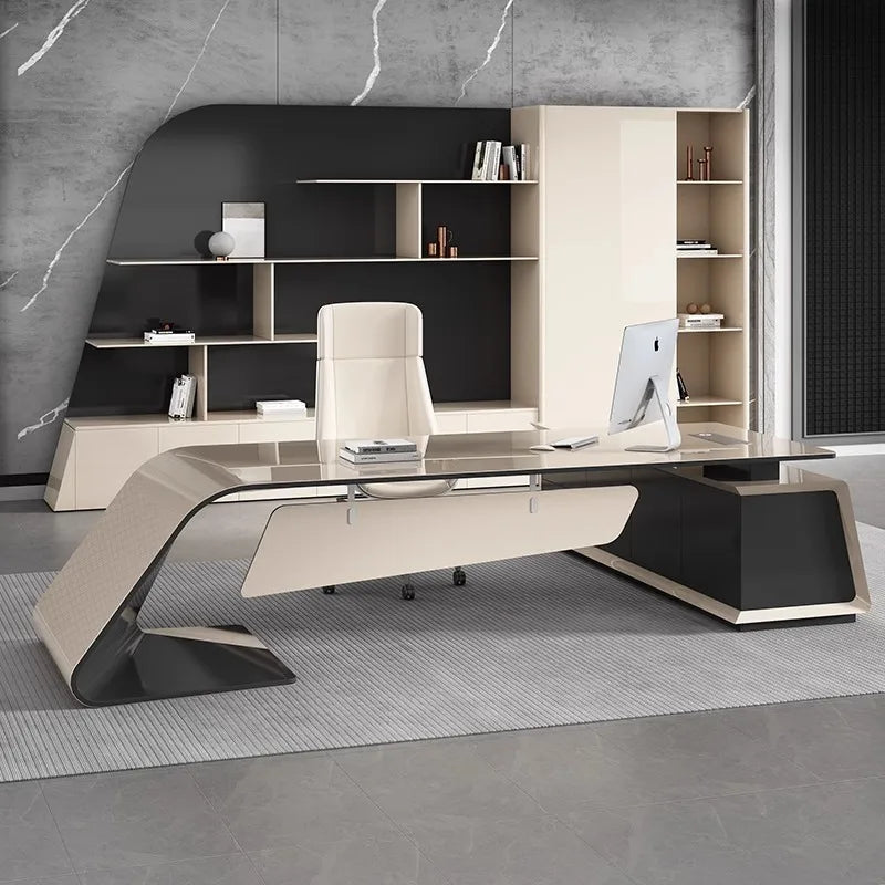 Creativity Organizer Office Desk Minimalist Secretary In Stock European Office Desk Work Light Luxury Escritorio Desk Furniture