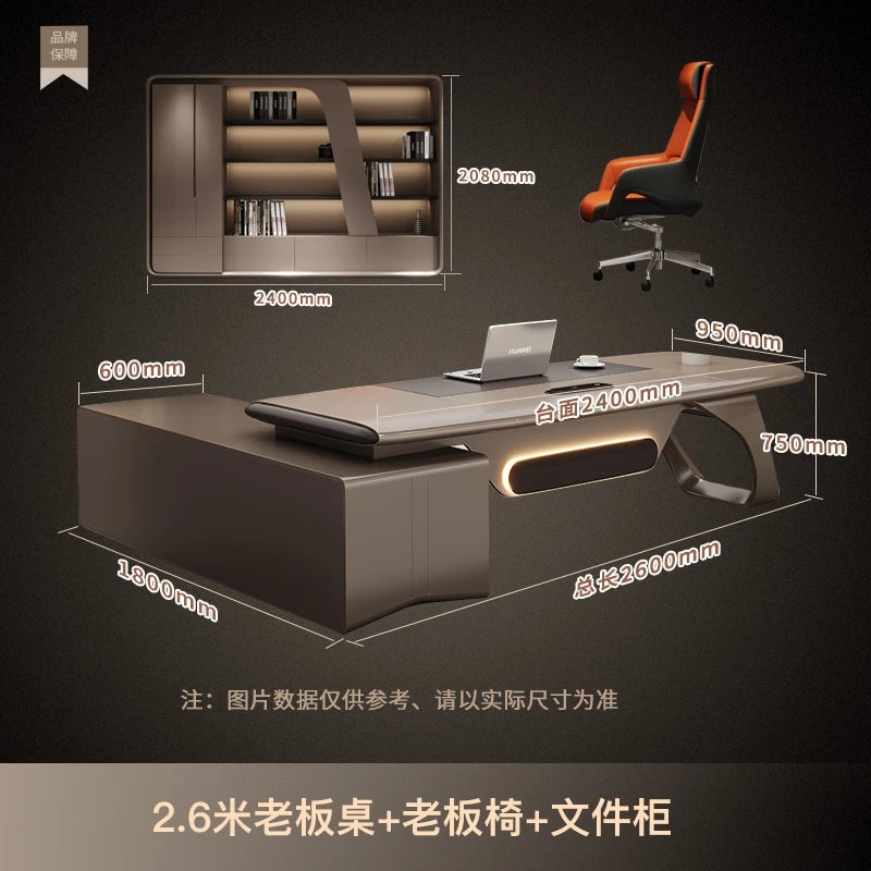 Luxury Floor Office Desk In Stock Secretary In Stock Long Office Desk European Work Bookshelf Escritorio Oficina Desk Furniture