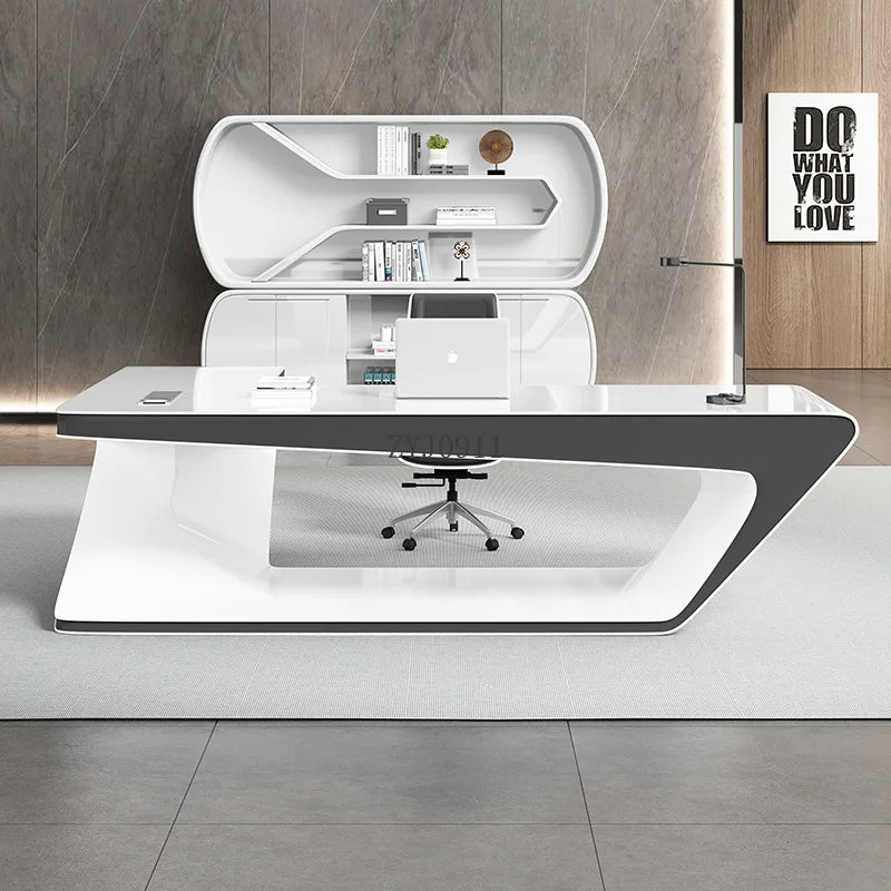 Painting technology boss desk and chair combination desk office simple modern manager desk