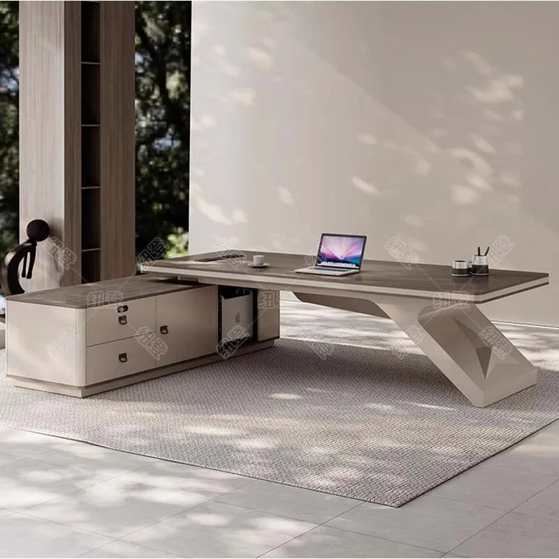 Design European Office Desk Modern Computer Standing Executive Office Desk Minimalist Organizers Scrivania Commercial Furniture