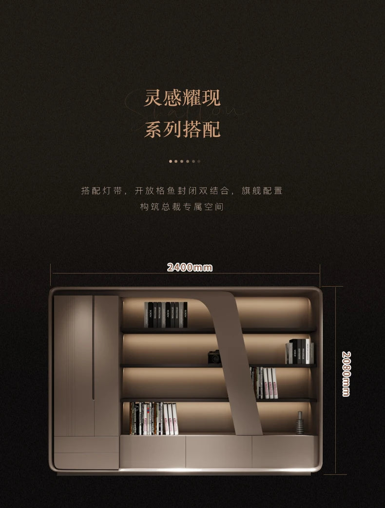 Luxury Floor Office Desk In Stock Secretary In Stock Long Office Desk European Work Bookshelf Escritorio Oficina Desk Furniture