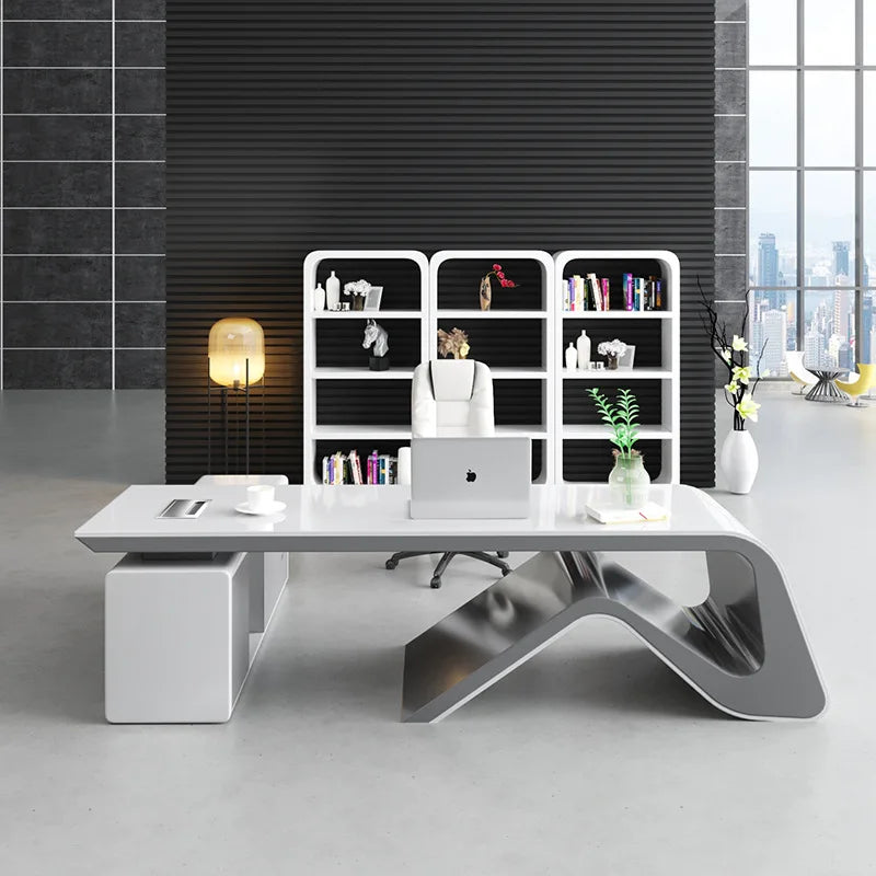 LBZ16 Modern Design  Boss Executive Office Desk With Storage Cabinet CEO Director Manager Executive Desk Office Furniture