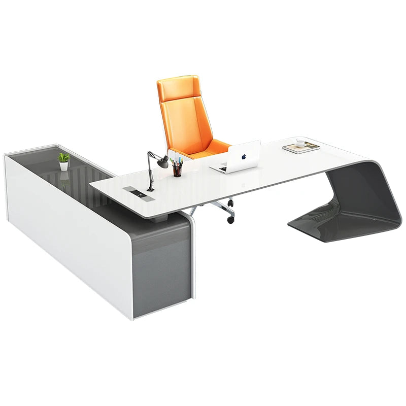Top Manufacturers Office Furniture Manager Desk Popular Modern Wooden Table CEO Executive Office Desk l Shaped Desk