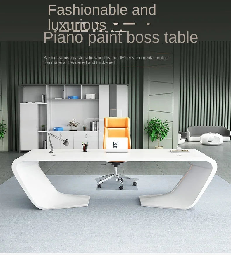 High End Manager Executive Desk L Shaped Wooden Desk Home Office Computer Table