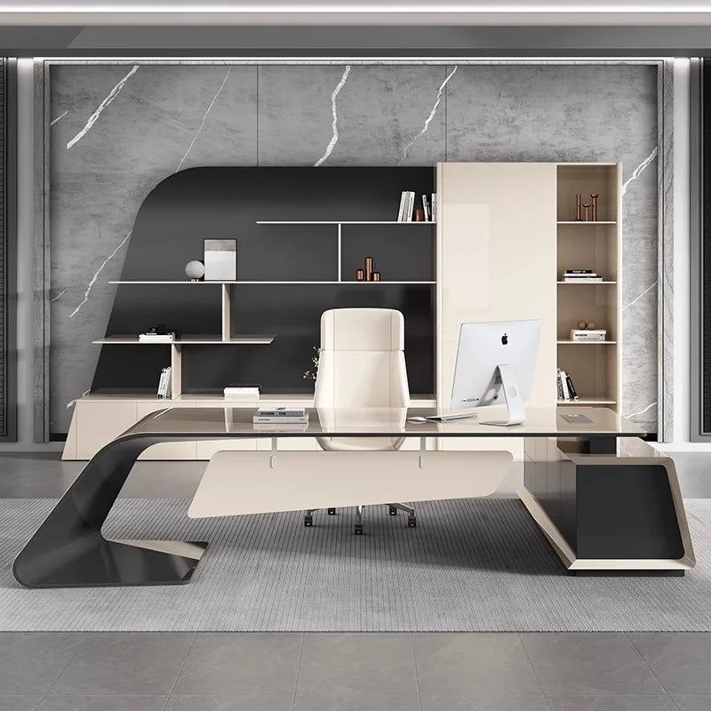 Creativity Organizer Office Desk Minimalist Secretary In Stock European Office Desk Work Light Luxury Escritorio Desk Furniture